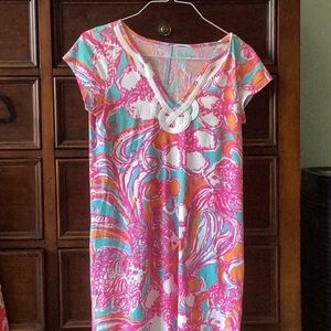 Lilly Pulitzer Pink and Blue Floral Dress